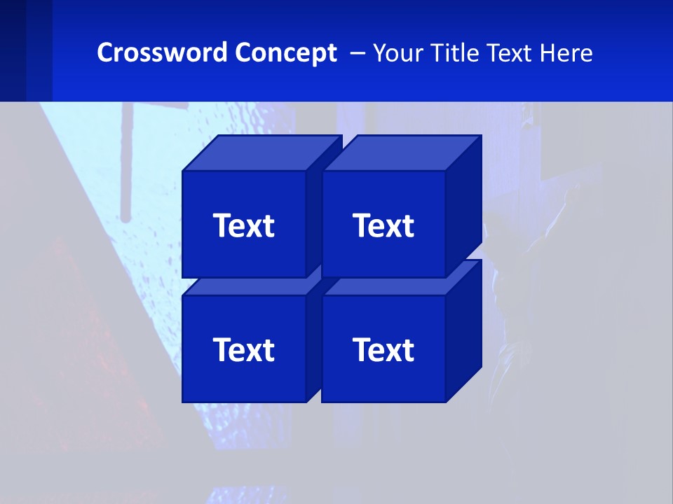 A Cross On A Wall With A Blue Background PowerPoint Template