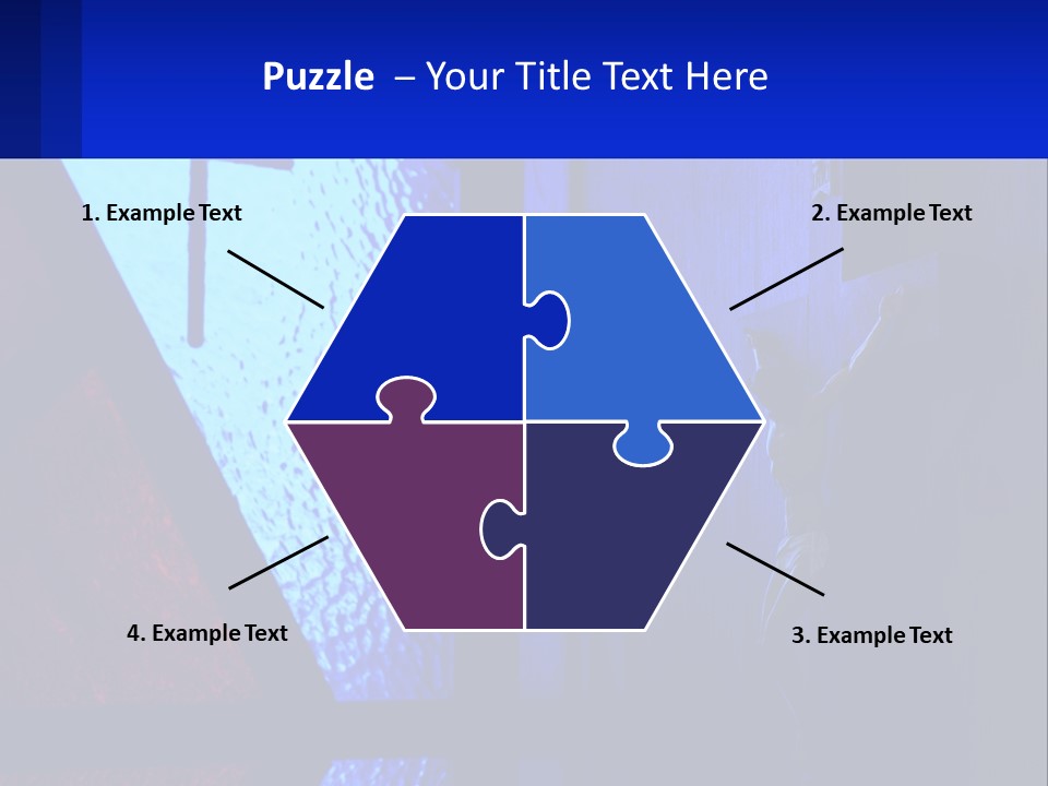 A Cross On A Wall With A Blue Background PowerPoint Template