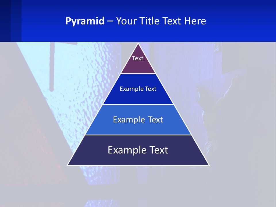 A Cross On A Wall With A Blue Background PowerPoint Template
