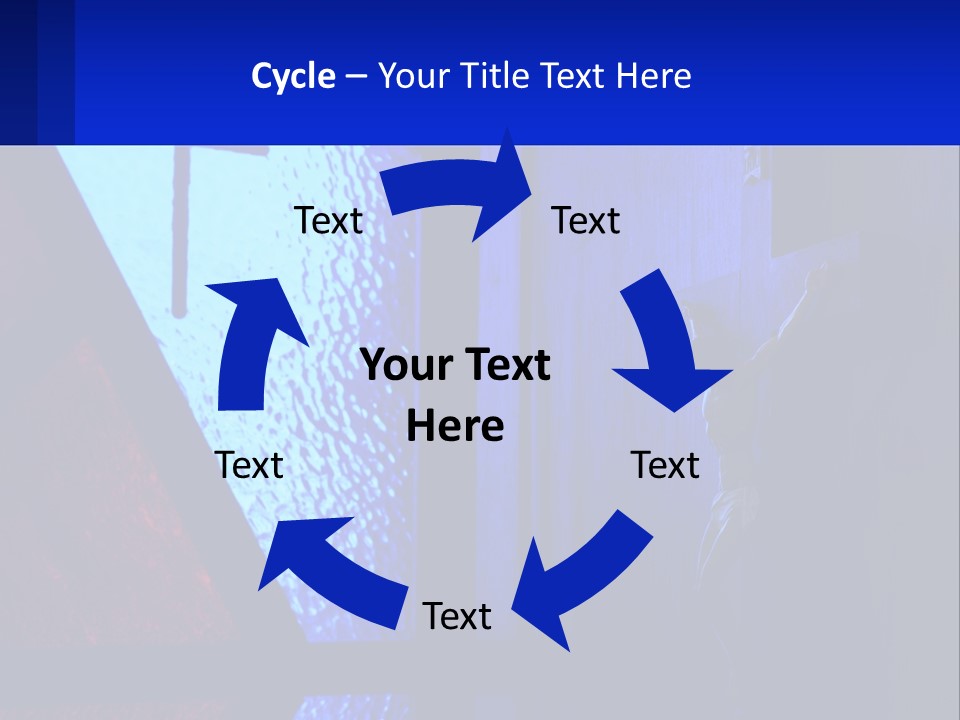 A Cross On A Wall With A Blue Background PowerPoint Template