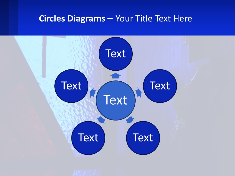 A Cross On A Wall With A Blue Background PowerPoint Template