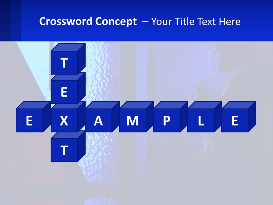A Cross On A Wall With A Blue Background PowerPoint Template