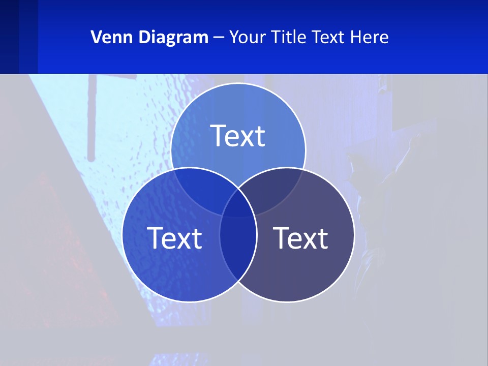 A Cross On A Wall With A Blue Background PowerPoint Template