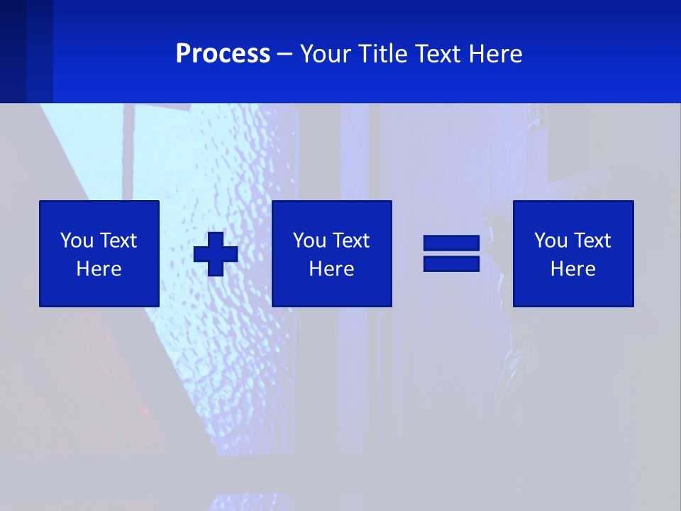 A Cross On A Wall With A Blue Background PowerPoint Template