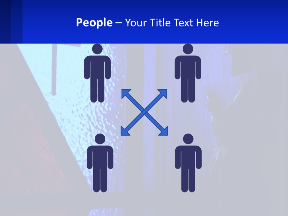 A Cross On A Wall With A Blue Background PowerPoint Template