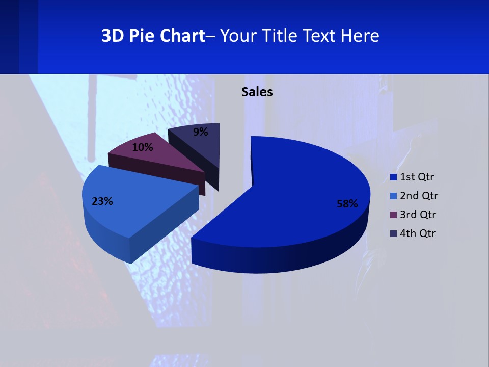 A Cross On A Wall With A Blue Background PowerPoint Template