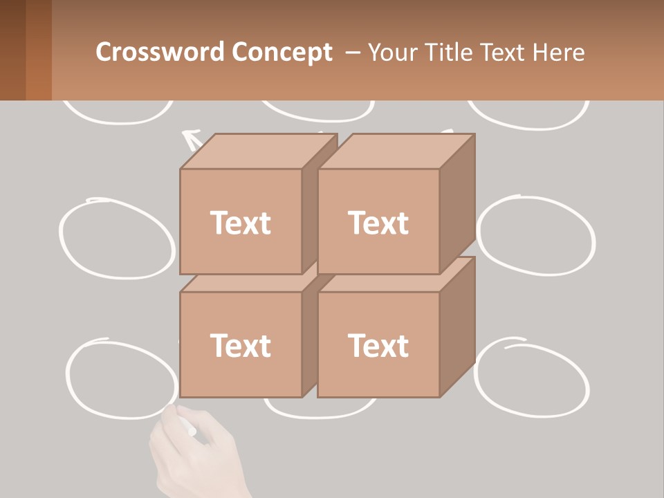 A Blackboard With A Red Circle And Arrows PowerPoint Template