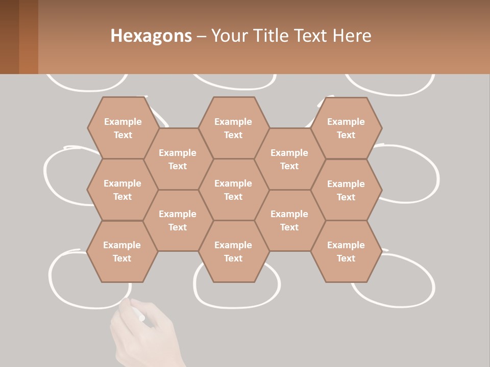 A Blackboard With A Red Circle And Arrows PowerPoint Template