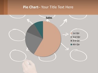 A Blackboard With A Red Circle And Arrows PowerPoint Template