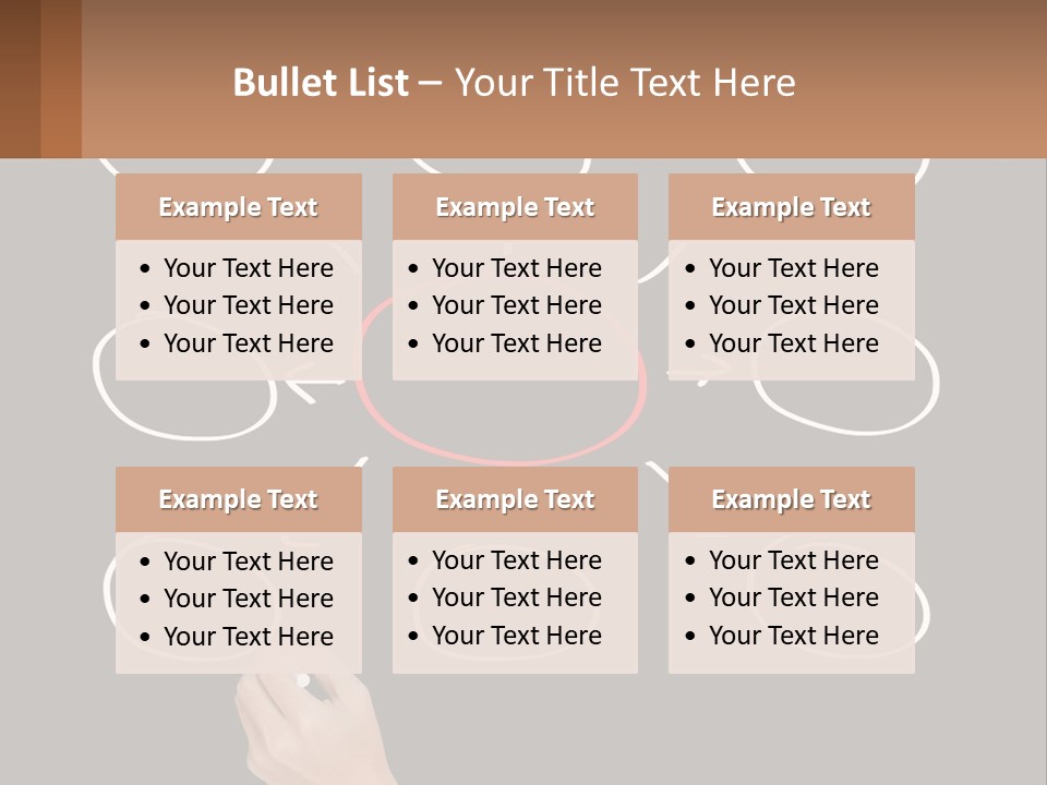 A Blackboard With A Red Circle And Arrows PowerPoint Template