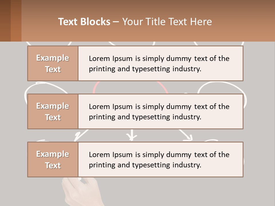 A Blackboard With A Red Circle And Arrows PowerPoint Template