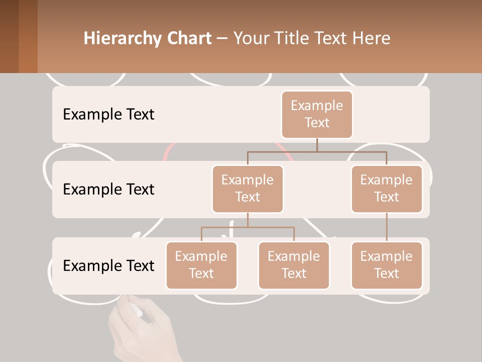A Blackboard With A Red Circle And Arrows PowerPoint Template