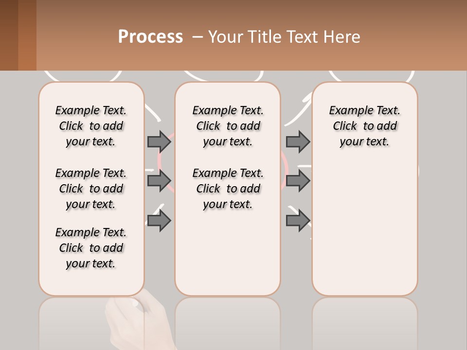 A Blackboard With A Red Circle And Arrows PowerPoint Template