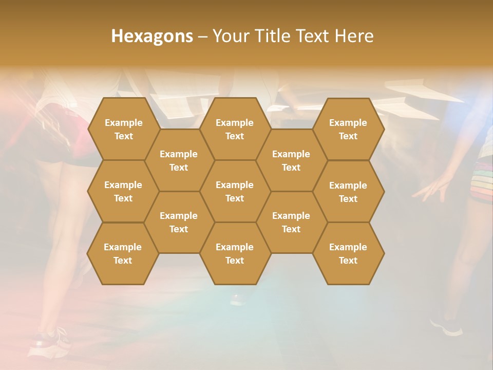 A Group Of People Walking Down A Street At Night PowerPoint Template