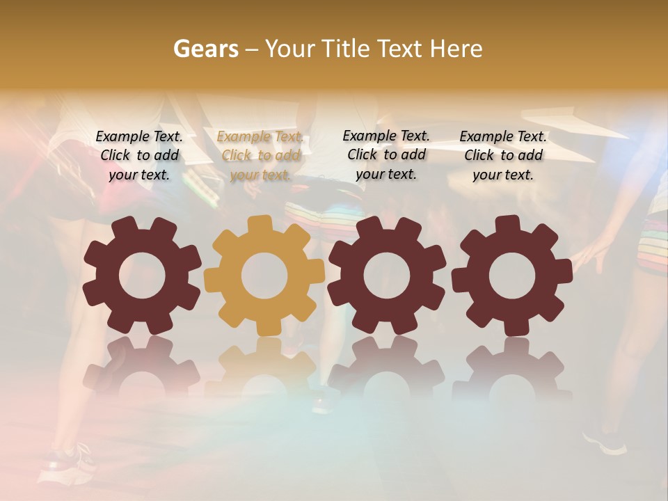 A Group Of People Walking Down A Street At Night PowerPoint Template