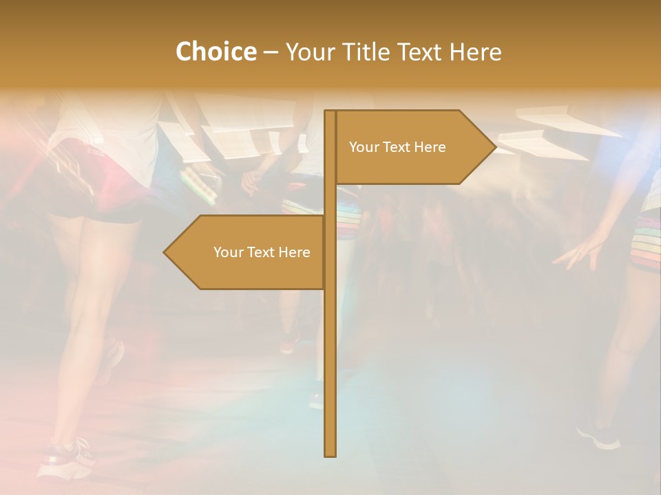 A Group Of People Walking Down A Street At Night PowerPoint Template