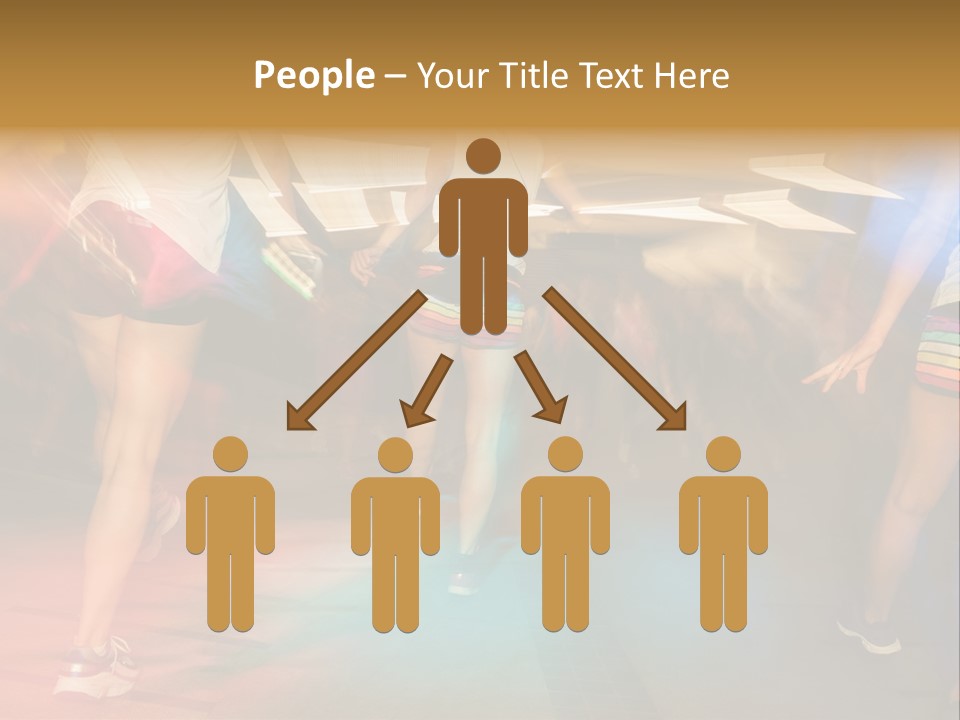 A Group Of People Walking Down A Street At Night PowerPoint Template