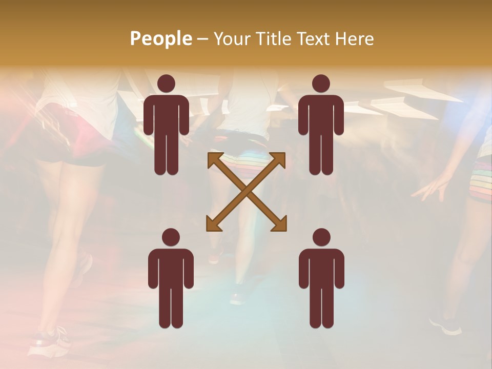 A Group Of People Walking Down A Street At Night PowerPoint Template