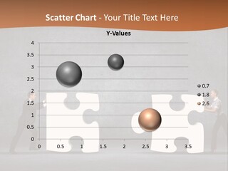 Two People Pushing Pieces Of A Puzzle Together PowerPoint Template