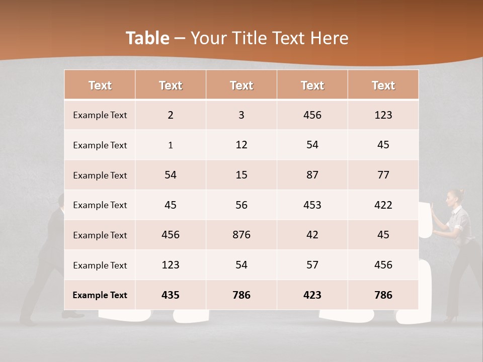 Two People Pushing Pieces Of A Puzzle Together PowerPoint Template