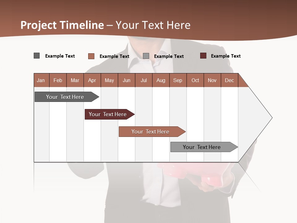 A Man In A Suit Holding A Piggy Bank PowerPoint Template