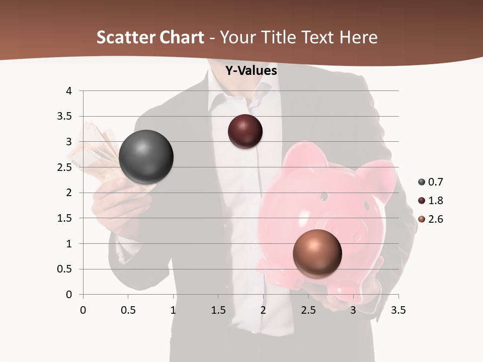 A Man In A Suit Holding A Piggy Bank PowerPoint Template