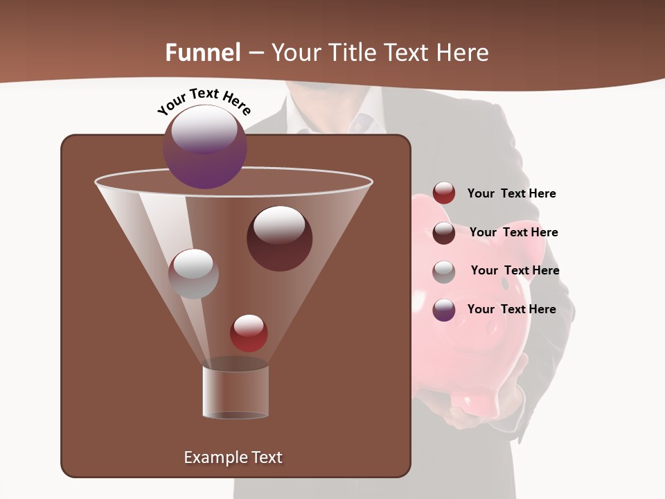 A Man In A Suit Holding A Piggy Bank PowerPoint Template