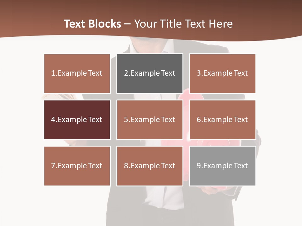 A Man In A Suit Holding A Piggy Bank PowerPoint Template