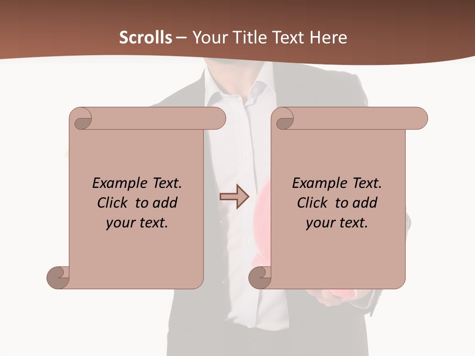 A Man In A Suit Holding A Piggy Bank PowerPoint Template