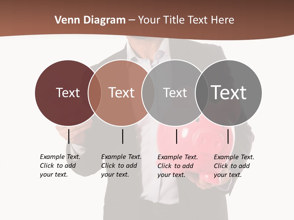 A Man In A Suit Holding A Piggy Bank PowerPoint Template