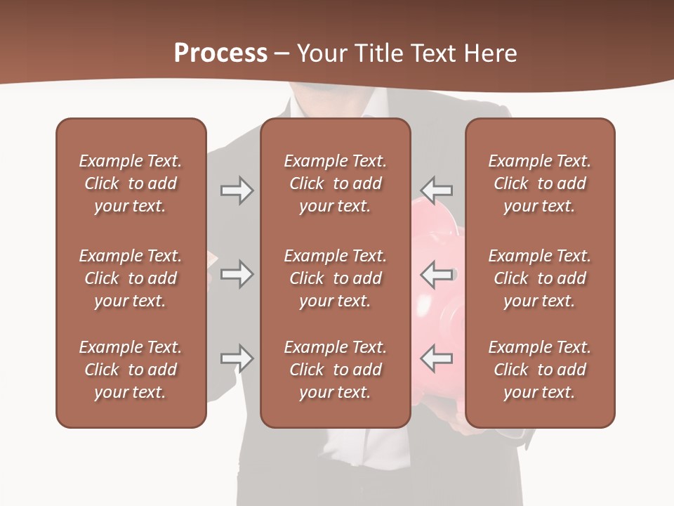 A Man In A Suit Holding A Piggy Bank PowerPoint Template