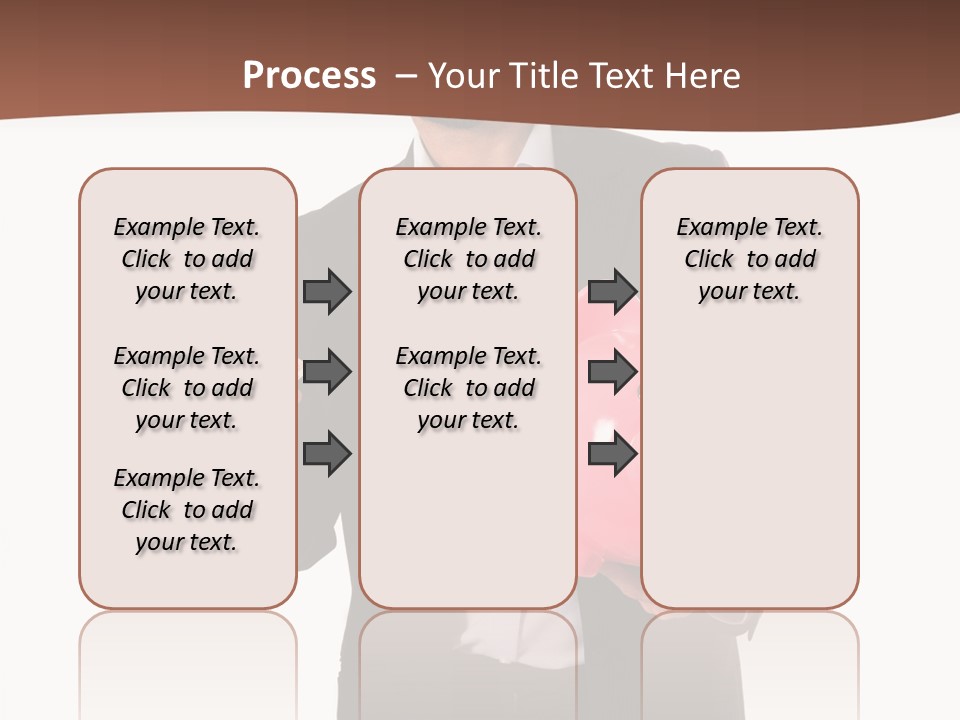A Man In A Suit Holding A Piggy Bank PowerPoint Template