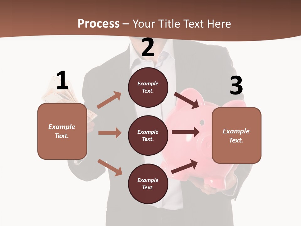 A Man In A Suit Holding A Piggy Bank PowerPoint Template