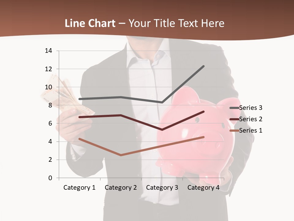 A Man In A Suit Holding A Piggy Bank PowerPoint Template
