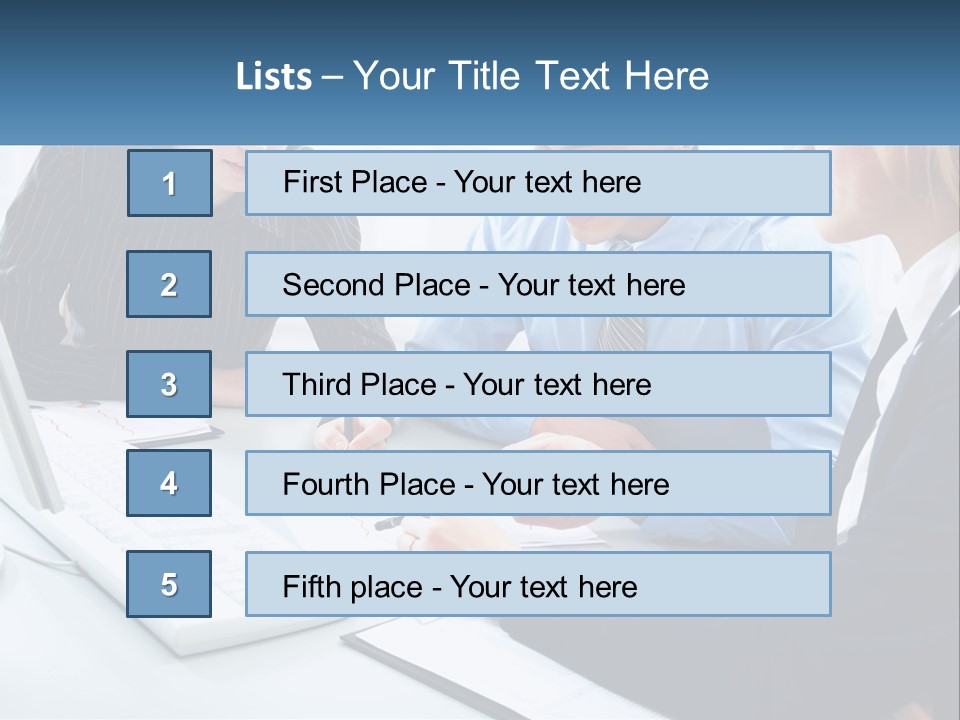 A Group Of People Sitting Around A Table With A Laptop PowerPoint Template