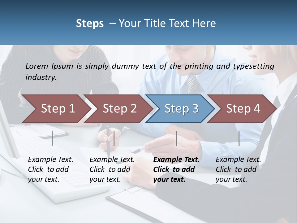 A Group Of People Sitting Around A Table With A Laptop PowerPoint Template