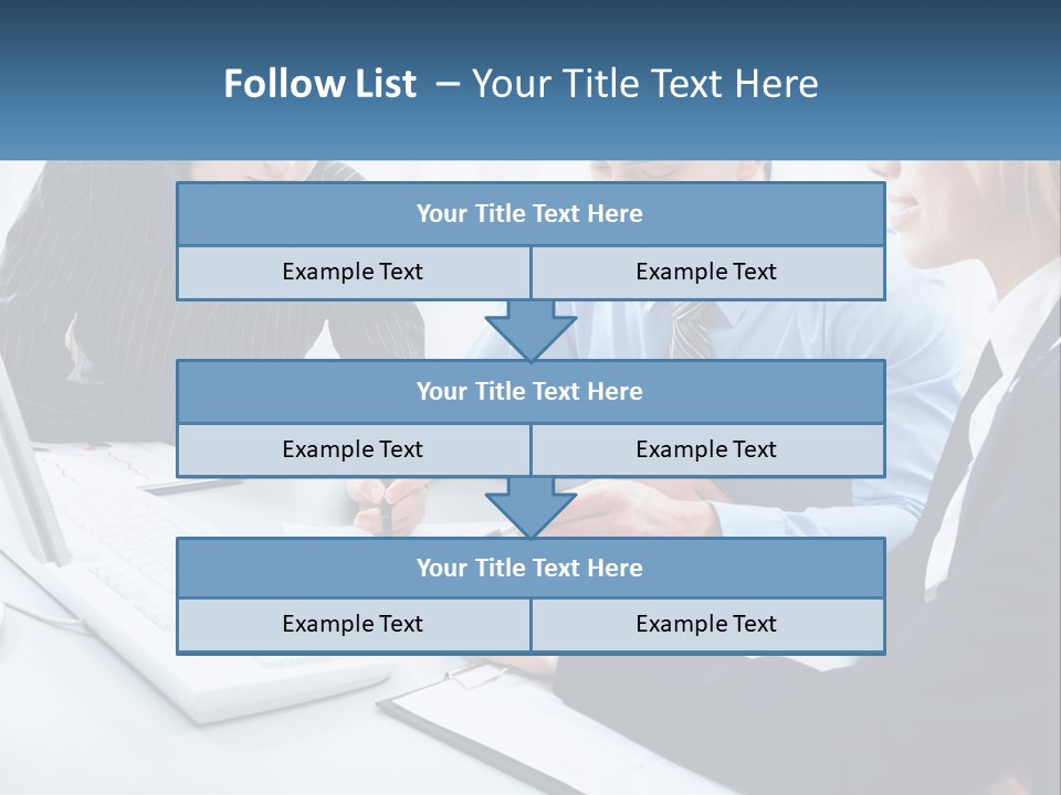 A Group Of People Sitting Around A Table With A Laptop PowerPoint Template