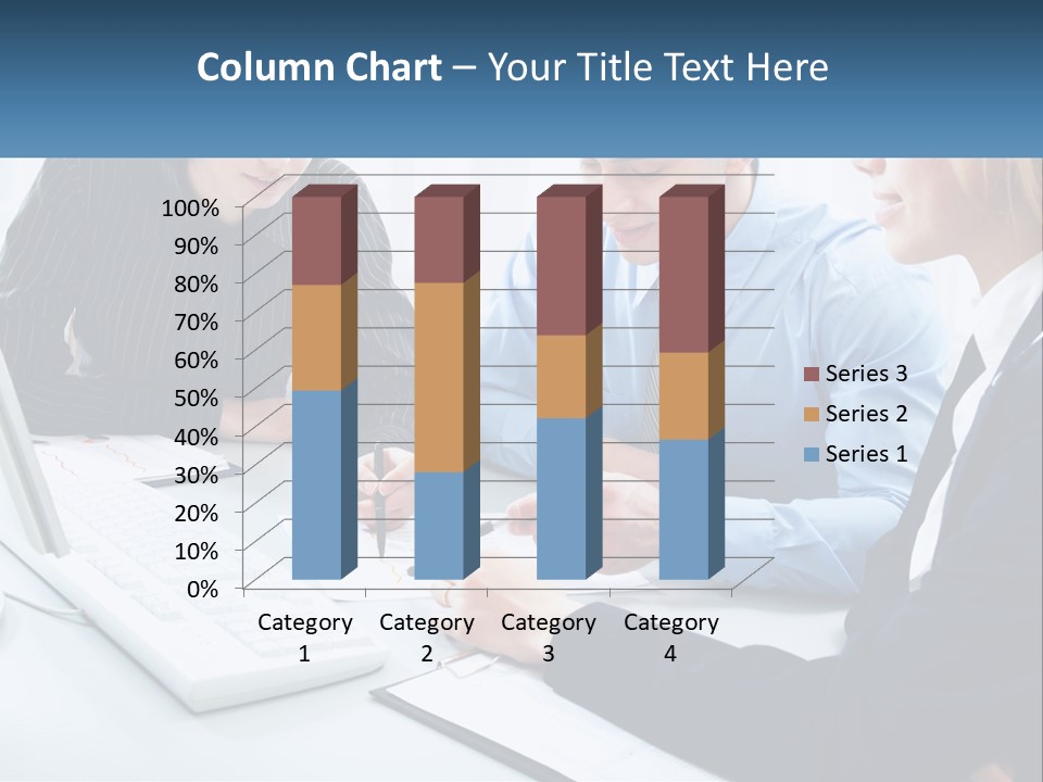 A Group Of People Sitting Around A Table With A Laptop PowerPoint Template