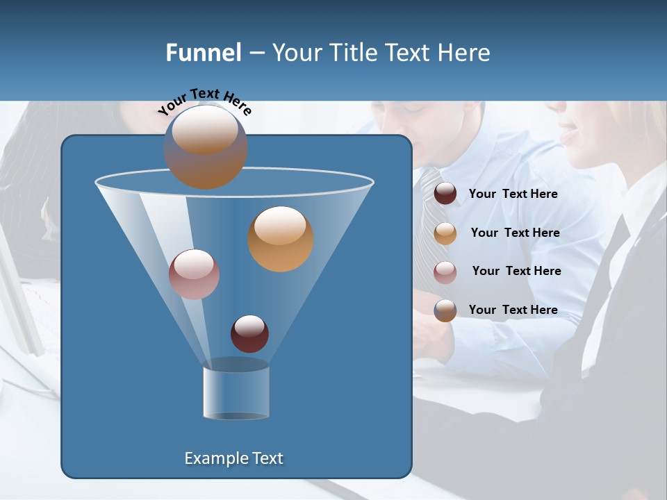 A Group Of People Sitting Around A Table With A Laptop PowerPoint Template