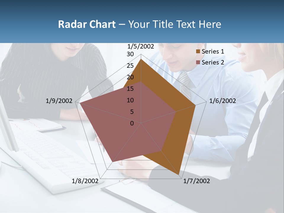 A Group Of People Sitting Around A Table With A Laptop PowerPoint Template