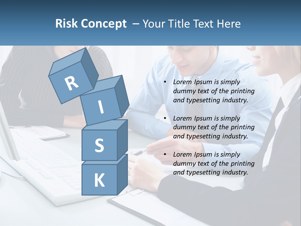 A Group Of People Sitting Around A Table With A Laptop PowerPoint Template