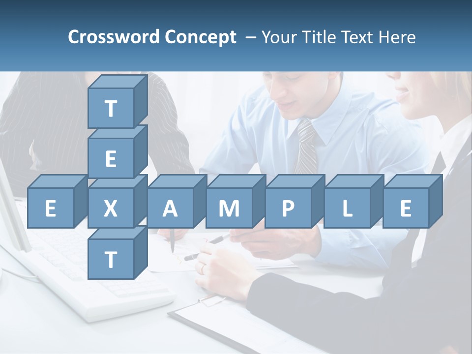 A Group Of People Sitting Around A Table With A Laptop PowerPoint Template