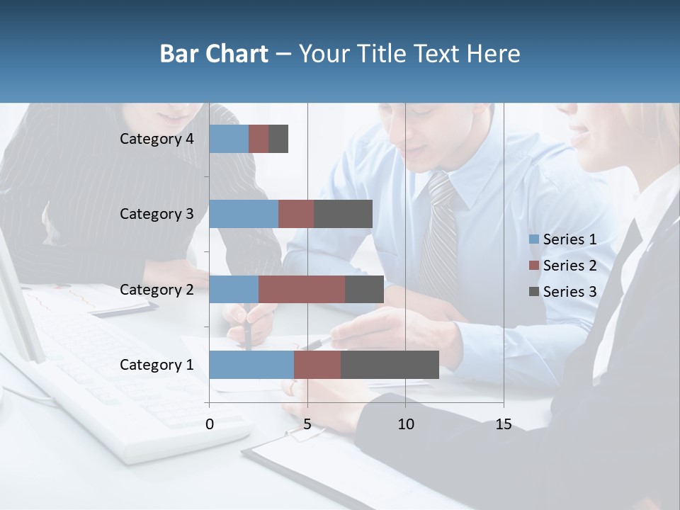 A Group Of People Sitting Around A Table With A Laptop PowerPoint Template