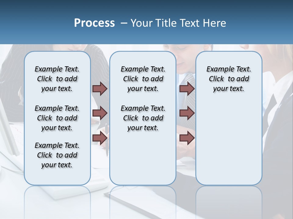 A Group Of People Sitting Around A Table With A Laptop PowerPoint Template