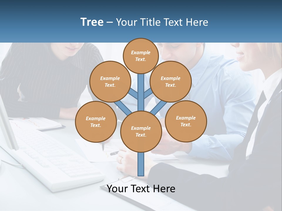 A Group Of People Sitting Around A Table With A Laptop PowerPoint Template