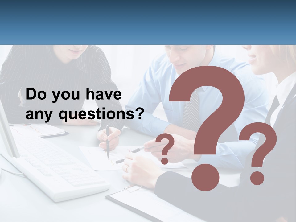 A Group Of People Sitting Around A Table With A Laptop PowerPoint Template