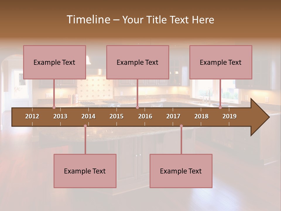 A Large Kitchen With A Center Island In The Middle Of The Room PowerPoint Template