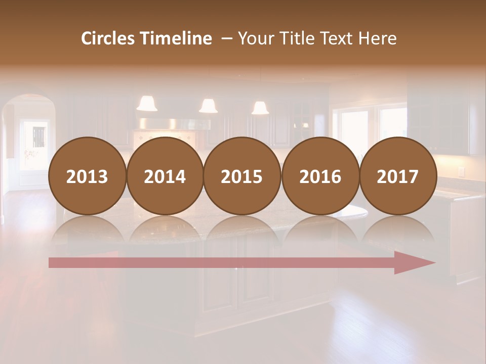 A Large Kitchen With A Center Island In The Middle Of The Room PowerPoint Template