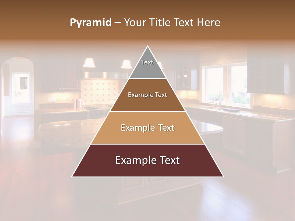 A Large Kitchen With A Center Island In The Middle Of The Room PowerPoint Template