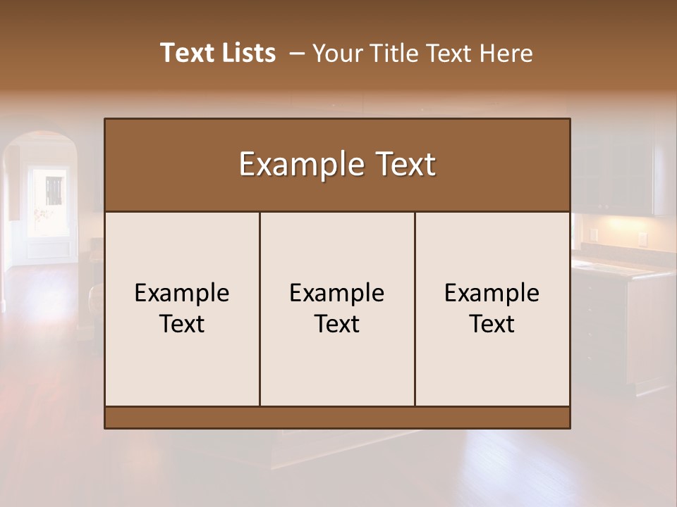 A Large Kitchen With A Center Island In The Middle Of The Room PowerPoint Template